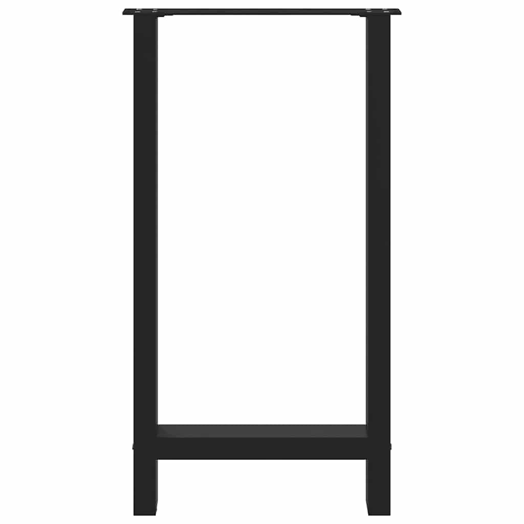 vidaXL Bartischbeine Schwarz 2 Stk. 40x(90-91) cm Stahl