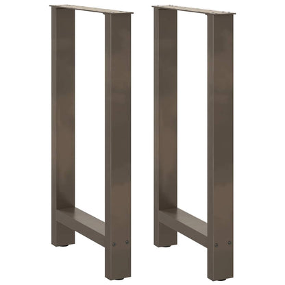 vidaXL Bartischbeine Naturstahl 2 Stk. 40x(90-91) cm Stahl
