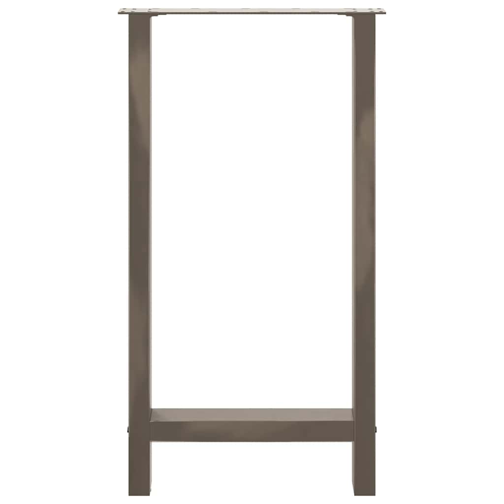 Bartischbeine Naturstahl 2 Stk. 40x(90-91) cm Stahl