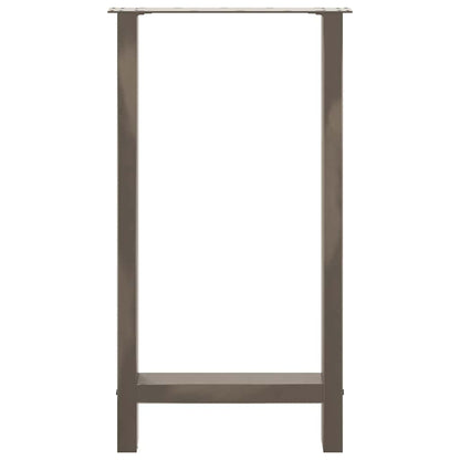 Bartischbeine Naturstahl 2 Stk. 40x(90-91) cm Stahl