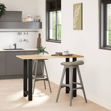 vidaXL Bartischbeine Schwarz 2 Stk. 50x(90-91) cm Stahl