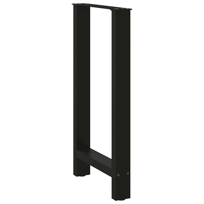 vidaXL Bartischbeine Schwarz 2 Stk. 50x(90-91) cm Stahl