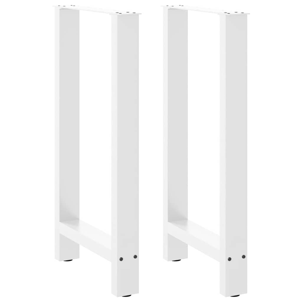 vidaXL Bartischbeine Weiß 2 Stk. 50x(90-91) cm Stahl