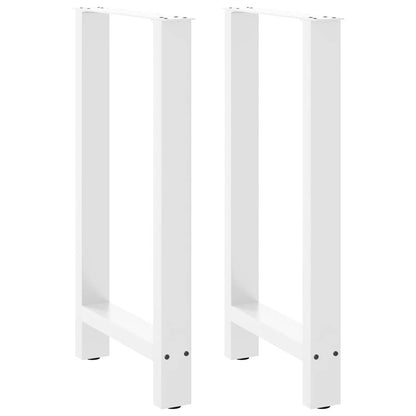 vidaXL Bartischbeine Weiß 2 Stk. 50x(90-91) cm Stahl