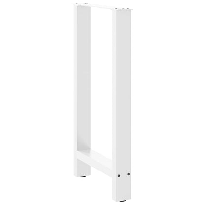 vidaXL Bartischbeine Weiß 2 Stk. 50x(90-91) cm Stahl