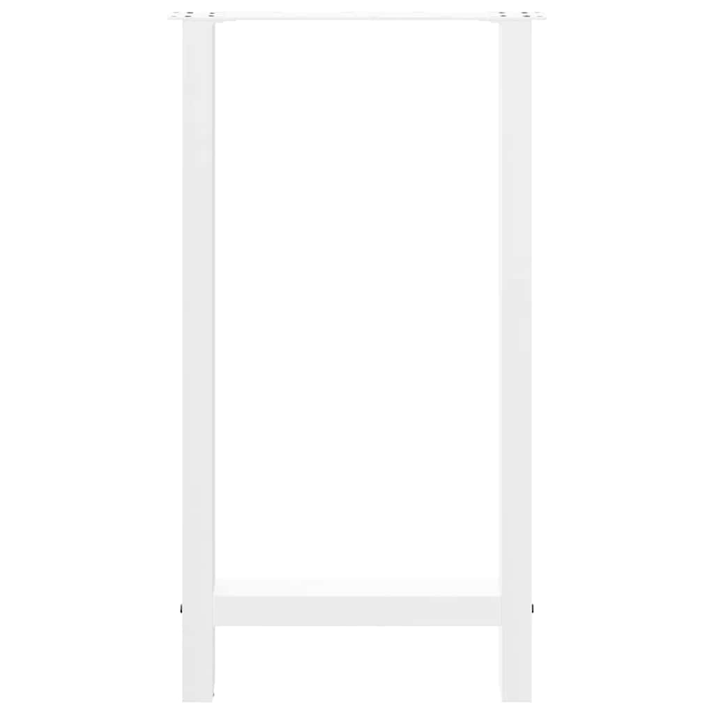 vidaXL Bartischbeine Weiß 2 Stk. 50x(90-91) cm Stahl