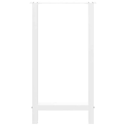 vidaXL Bartischbeine Weiß 2 Stk. 50x(90-91) cm Stahl