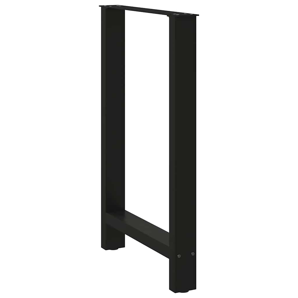 vidaXL Bartischbeine Schwarz 2 Stk. 60x(90-91) cm Stahl