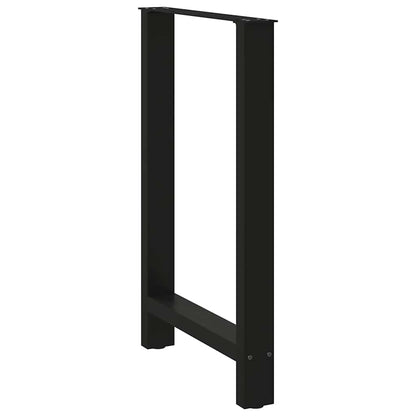 vidaXL Bartischbeine Schwarz 2 Stk. 60x(90-91) cm Stahl