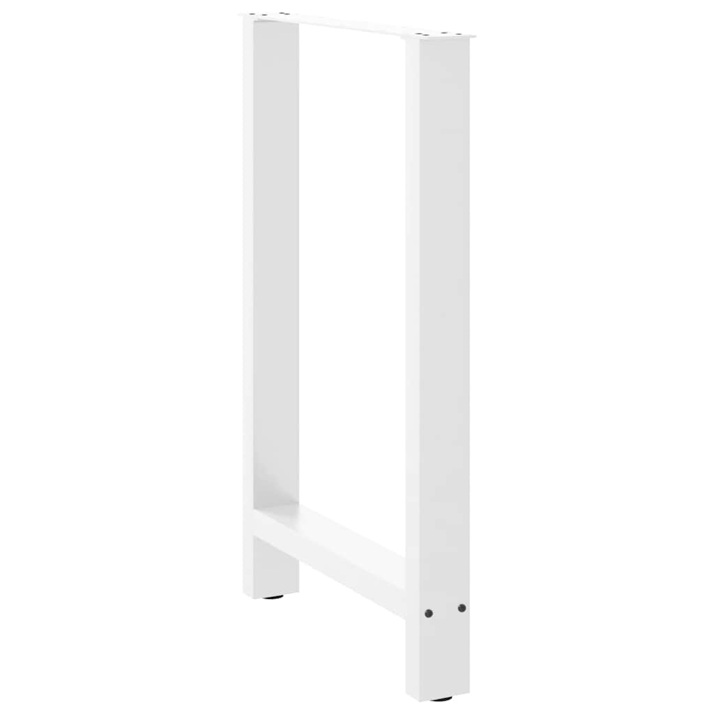 vidaXL Bartischbeine Weiß 2 Stk. 60x(90-91) cm Stahl