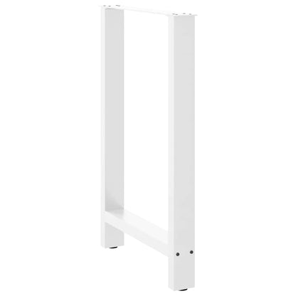 vidaXL Bartischbeine Weiß 2 Stk. 60x(90-91) cm Stahl