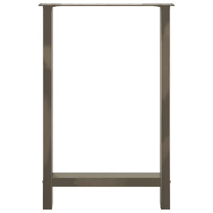 vidaXL Bartischbeine Naturstahl 2 Stk. 60x(90-91) cm Stahl