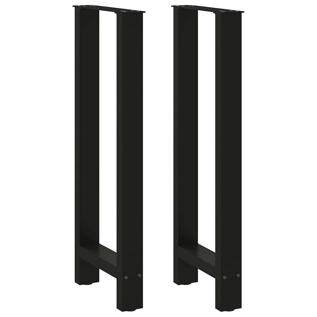 vidaXL Bartischbeine Schwarz 2 Stk. 40x(100-101) cm Stahl