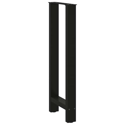 vidaXL Bartischbeine Schwarz 2 Stk. 40x(100-101) cm Stahl