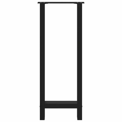 vidaXL Bartischbeine Schwarz 2 Stk. 40x(100-101) cm Stahl