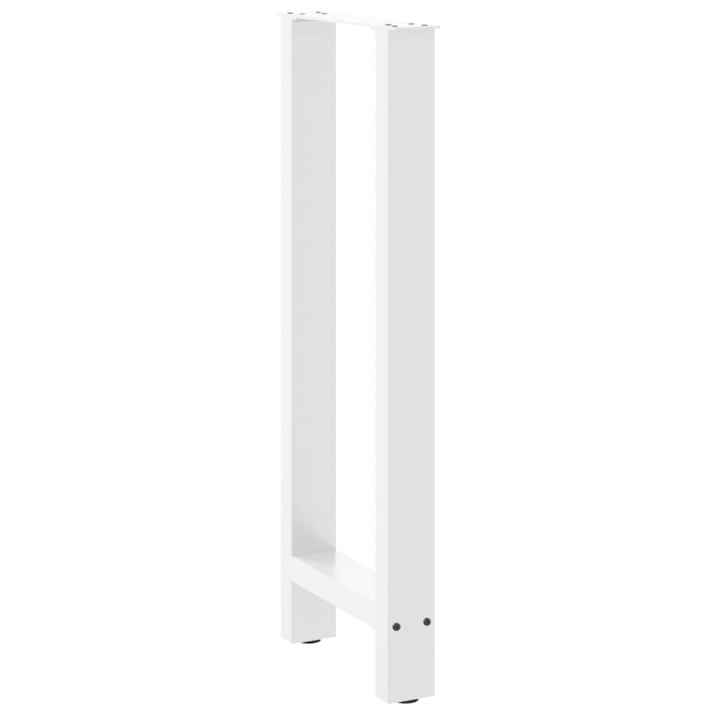 vidaXL Bartischbeine Weiß 2 Stk. 40x(100-101) cm Stahl