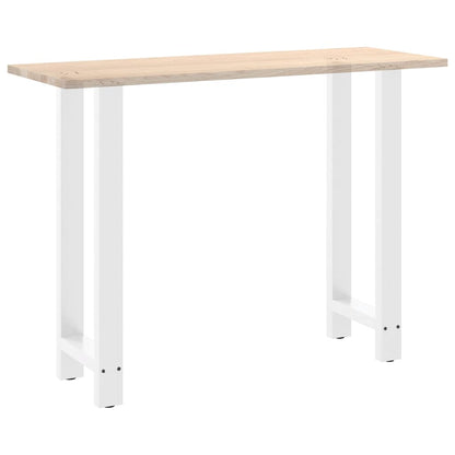 vidaXL Bartischbeine Weiß 2 Stk. 40x(100-101) cm Stahl