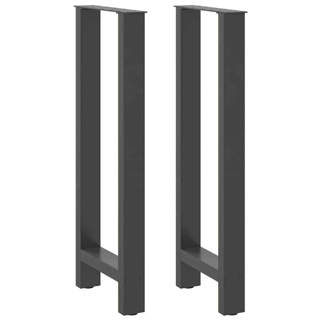 vidaXL Pieds de table de bar Anthracite 2 pcs 40x(100-101) cm Acier