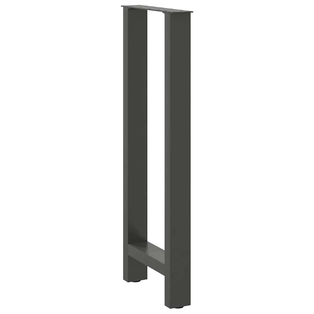 vidaXL Pieds de table de bar Anthracite 2 pcs 40x(100-101) cm Acier