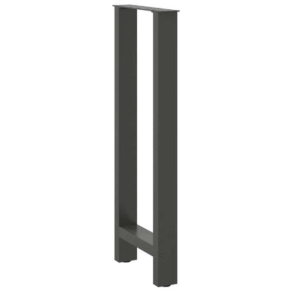 vidaXL Pieds de table de bar Anthracite 2 pcs 40x(100-101) cm Acier