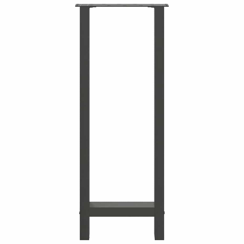 vidaXL Pieds de table de bar Anthracite 2 pcs 40x(100-101) cm Acier