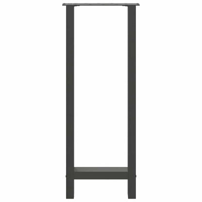 vidaXL Pieds de table de bar Anthracite 2 pcs 40x(100-101) cm Acier