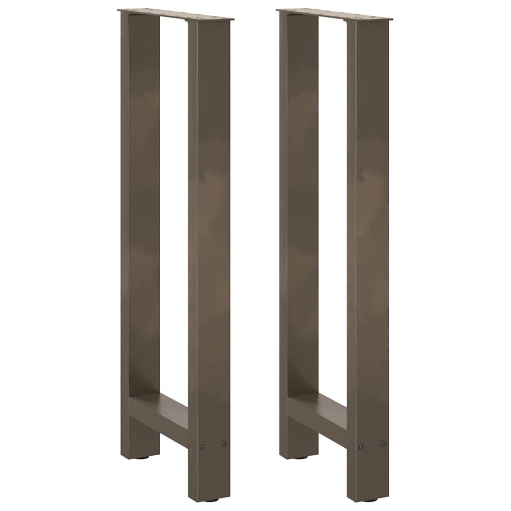 vidaXL Bartischbeine Naturstahl 2 Stk. 40x(100-101) cm Stahl