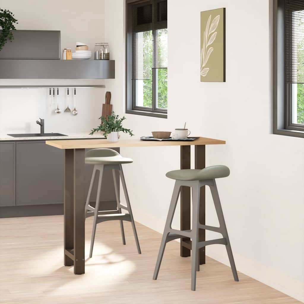 vidaXL Bartischbeine Naturstahl 2 Stk. 40x(100-101) cm Stahl