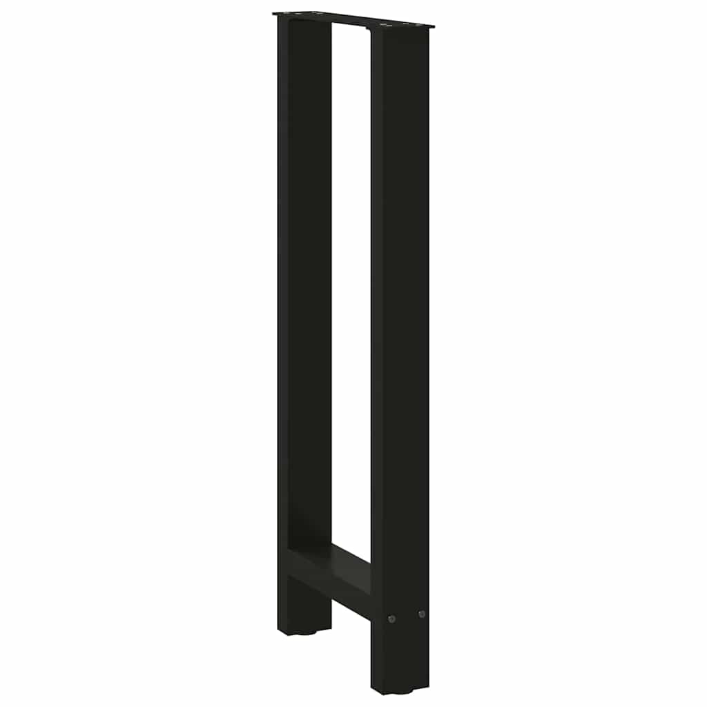 vidaXL Bartischbeine Schwarz 2 Stk. 50x(100-101) cm Stahl