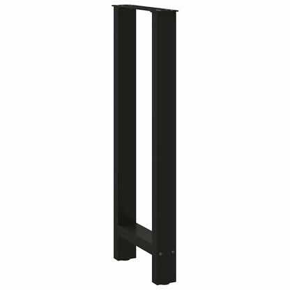 vidaXL Bartischbeine Schwarz 2 Stk. 50x(100-101) cm Stahl