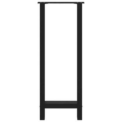 Bartischbeine Schwarz 2 Stk. 50x(100-101) cm Stahl