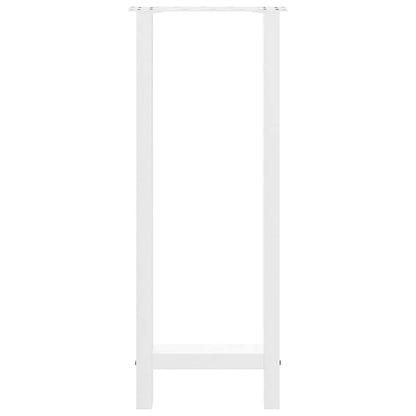 Bartischbeine Weiß 2 Stk. 50x(100-101) cm Stahl