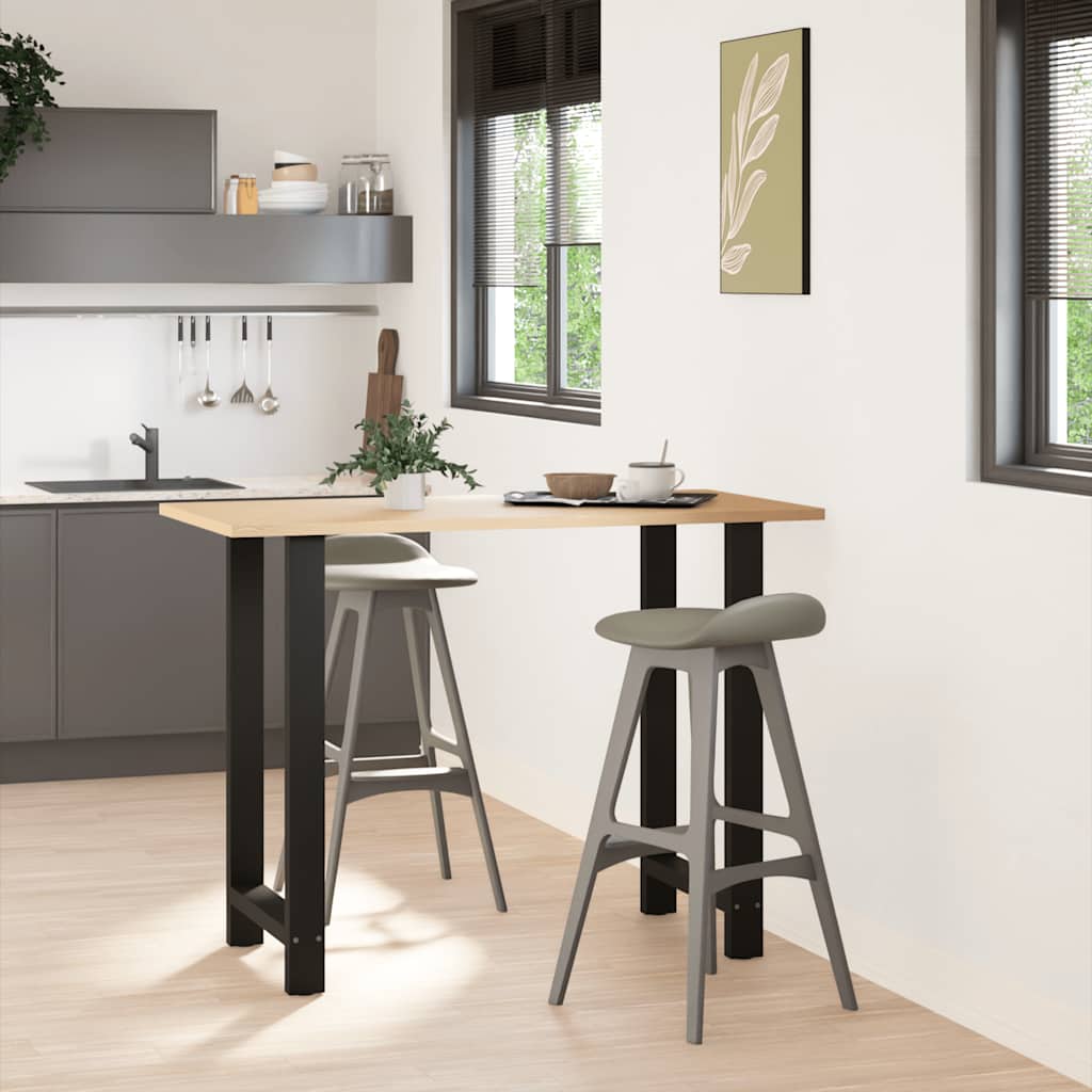 vidaXL Bartischbeine Schwarz 2 Stk. 60x(100-101) cm Stahl