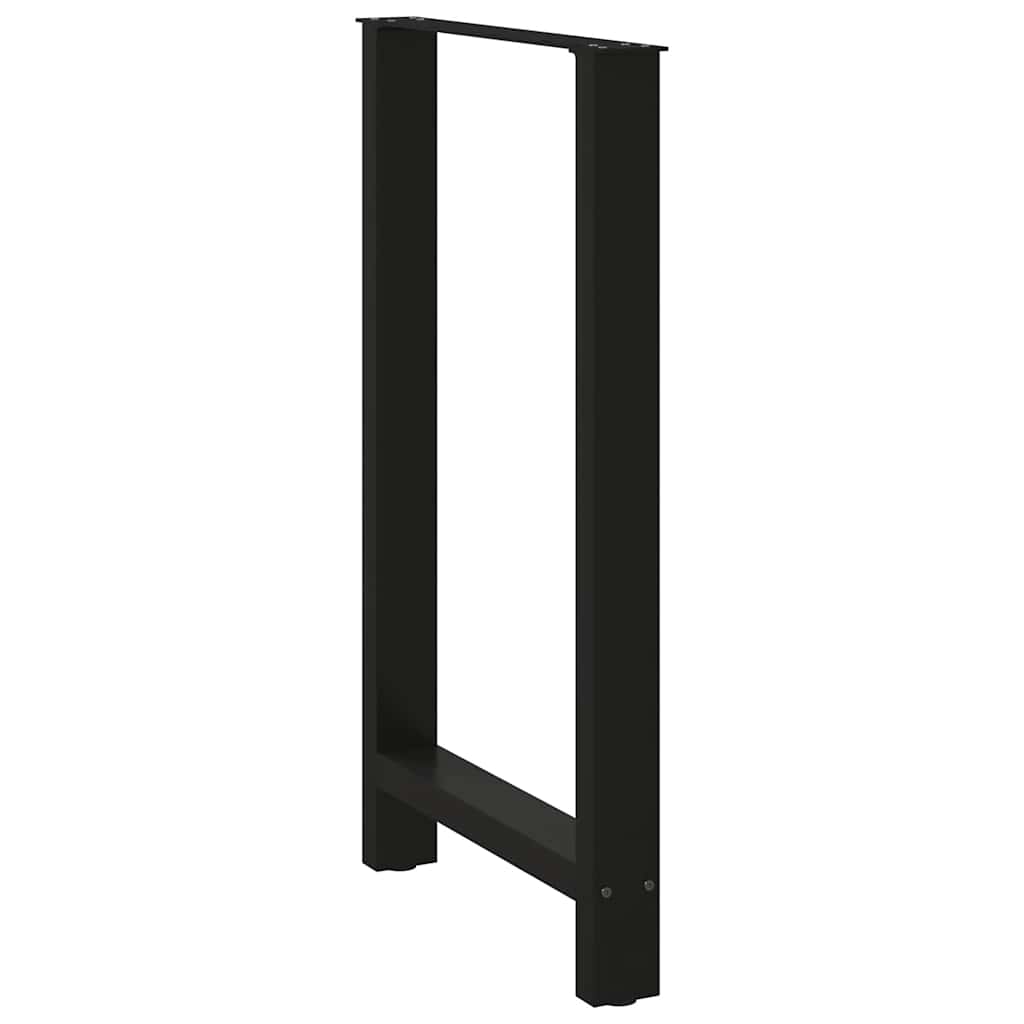 vidaXL Bartischbeine Schwarz 2 Stk. 60x(100-101) cm Stahl