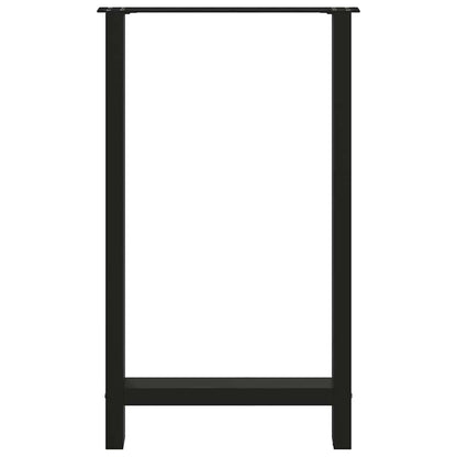 vidaXL Bartischbeine Schwarz 2 Stk. 60x(100-101) cm Stahl