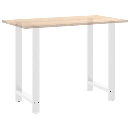 vidaXL Bartischbeine Weiß 2 Stk. 60x(100-101) cm Stahl