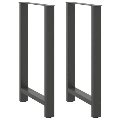 vidaXL Pieds de table de bar Anthracite 2 pcs 60x(100-101) cm Acier