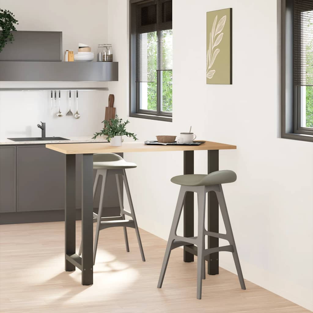 vidaXL Pieds de table de bar Anthracite 2 pcs 60x(100-101) cm Acier
