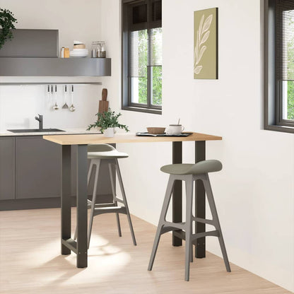 vidaXL Pieds de table de bar Anthracite 2 pcs 60x(100-101) cm Acier