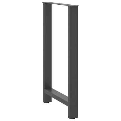 vidaXL Pieds de table de bar Anthracite 2 pcs 60x(100-101) cm Acier