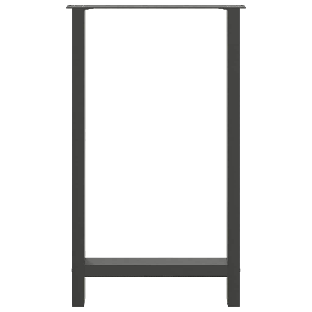 vidaXL Pieds de table de bar Anthracite 2 pcs 60x(100-101) cm Acier