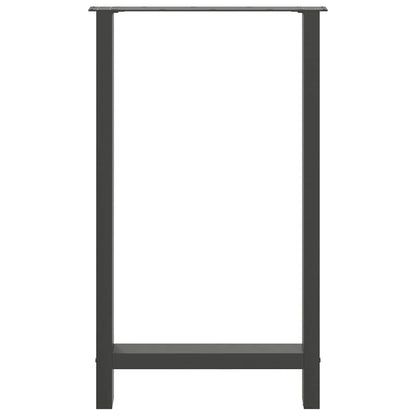 vidaXL Pieds de table de bar Anthracite 2 pcs 60x(100-101) cm Acier