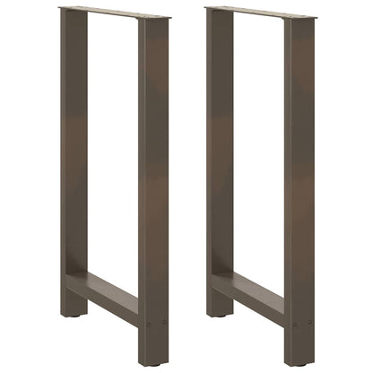vidaXL Bartischbeine Naturstahl 2 Stk. 60x(100-101) cm Stahl