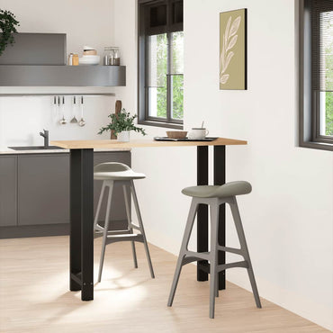 vidaXL Bartischbeine Schwarz 2 Stk. 40x(110-111) cm Stahl