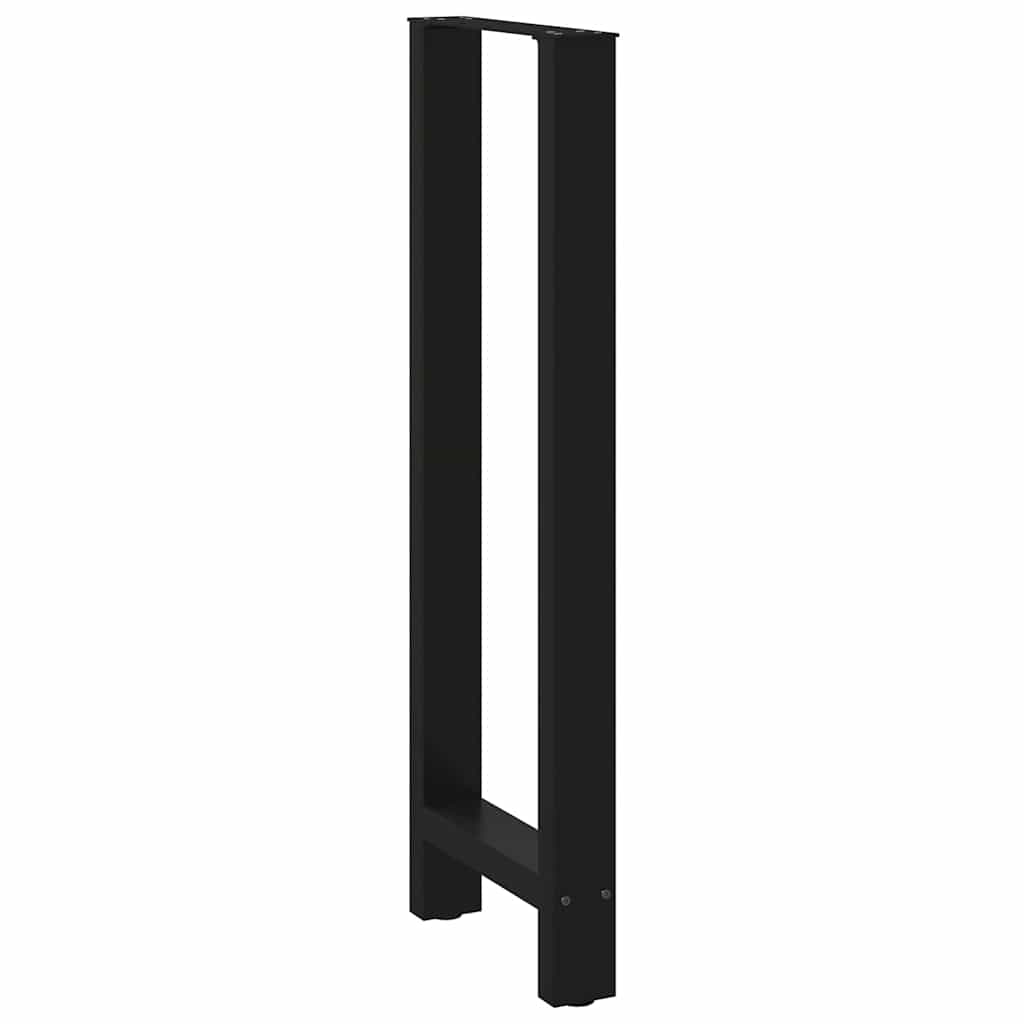 vidaXL Bartischbeine Schwarz 2 Stk. 40x(110-111) cm Stahl