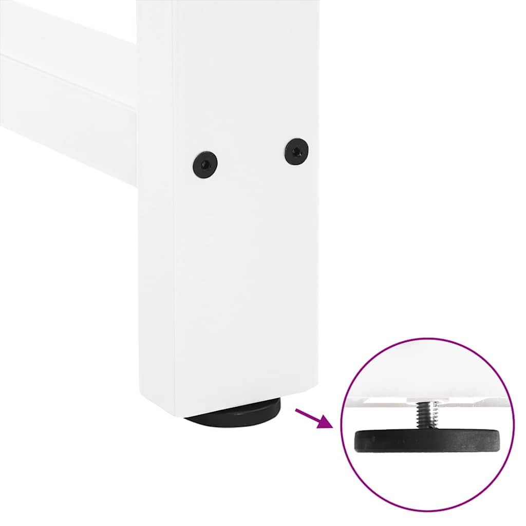 Bartischbeine Weiß 2 Stk. 40x(110-111) cm Stahl