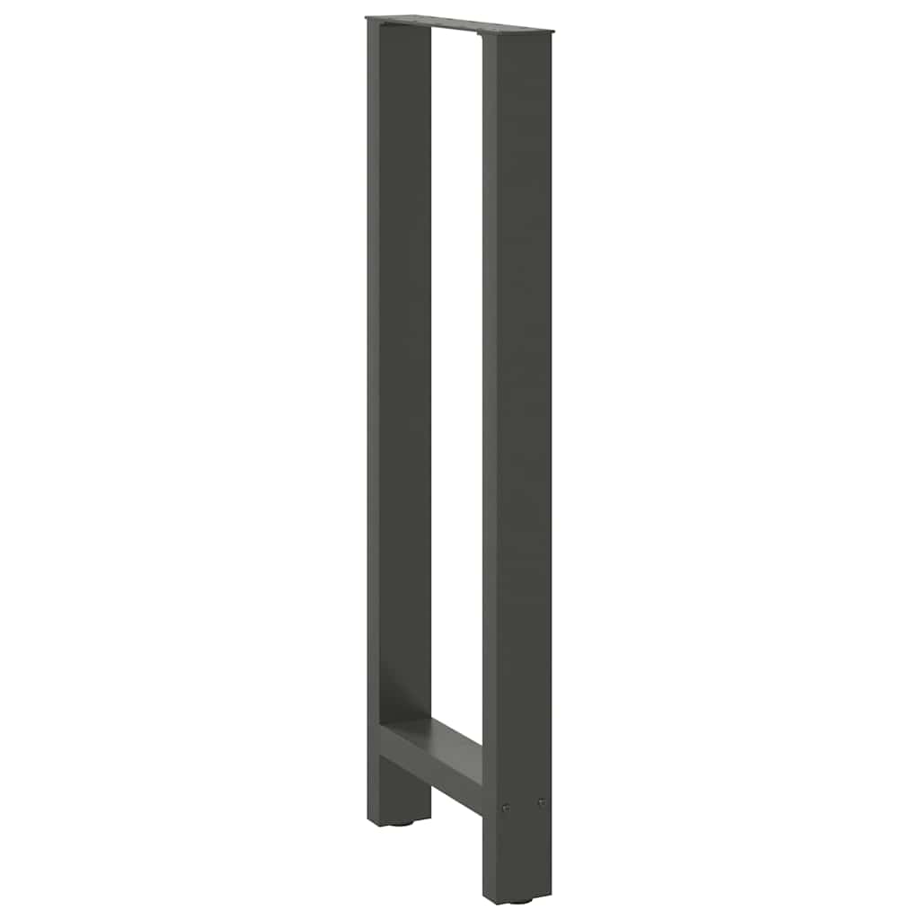 vidaXL Bartischbeine Anthrazit 2 Stk. 40x(110-111) cm Stahl