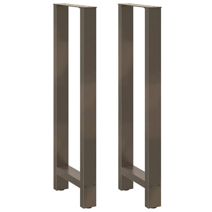 vidaXL Bartischbeine Naturstahl 2 Stk. 40x(110-111) cm Stahl