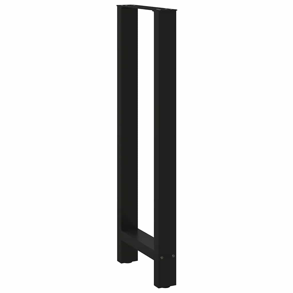 vidaXL Bartischbeine Schwarz 2 Stk. 50x(110-111) cm Stahl