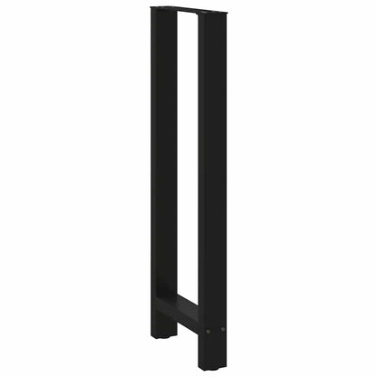 vidaXL Bartischbeine Schwarz 2 Stk. 50x(110-111) cm Stahl